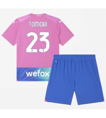 AC Milan Fikayo Tomori #23 Tredje trøje Børn 2023-24 Kort ærmer (+ korte bukser)